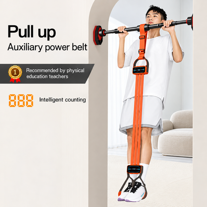Adjustable Pull-Up Assist Band with Rep Counter