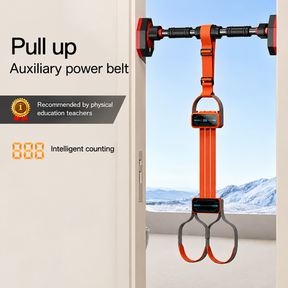 Adjustable Pull-Up Assist Band with Rep Counter