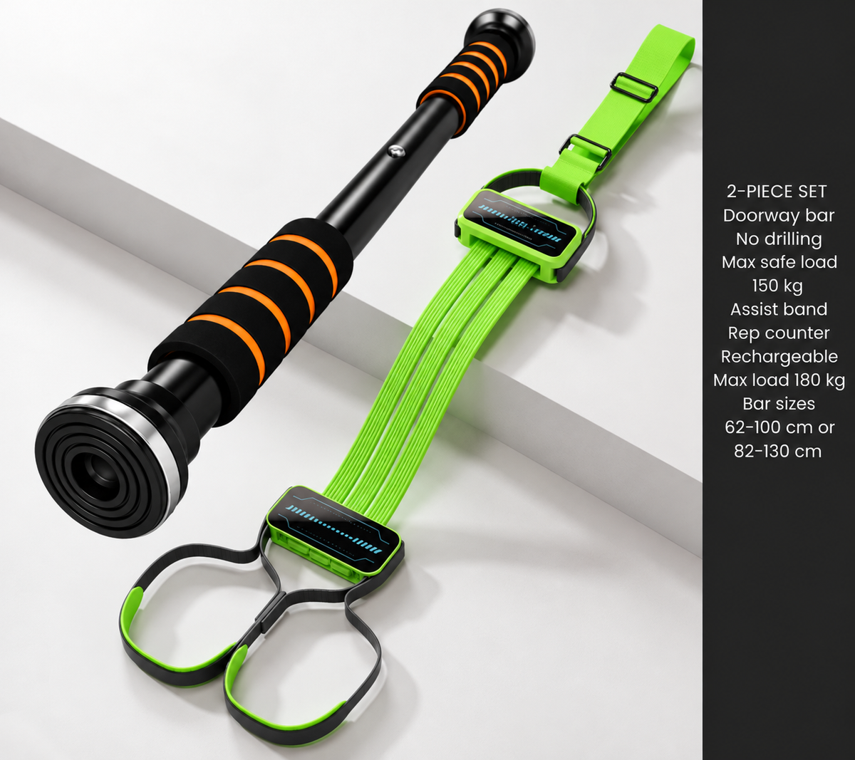 Pull-Up Starter Set: Doorway Bar + Assist Band